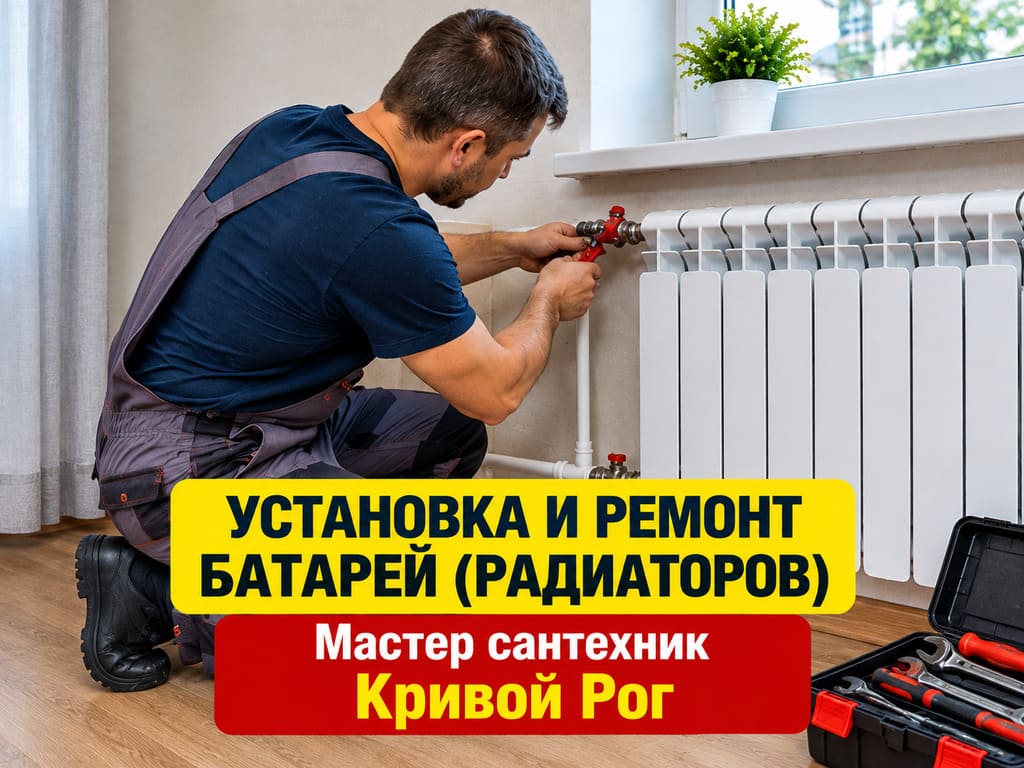 Монтаж радиатора отопления в Кривом Роге