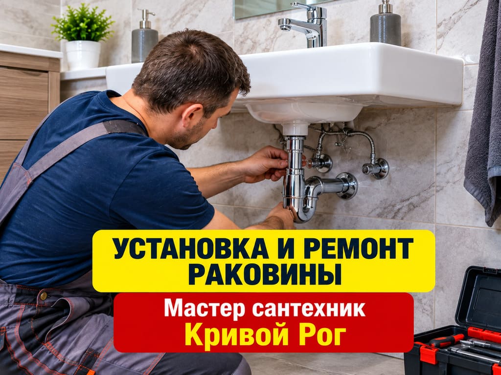 Установка раковины в Кривом Роге
