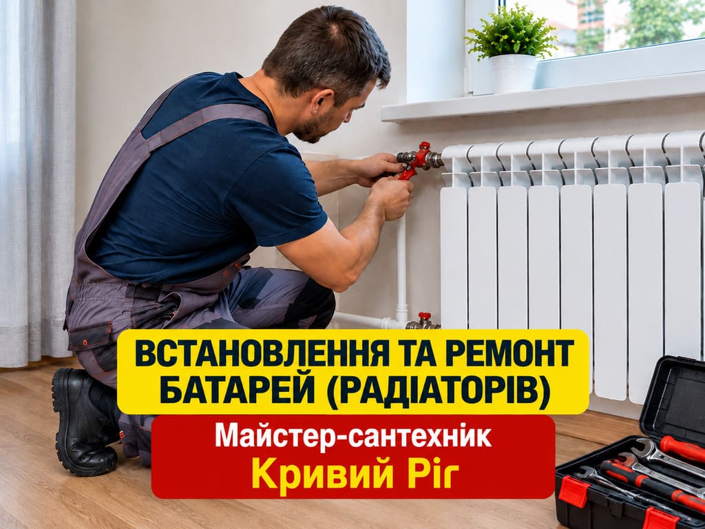 Монтаж радіатора опалення у Кривому Розі