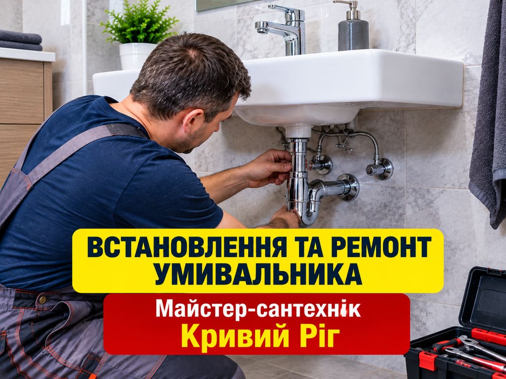 Встановлення умивальника у Кривому Розі