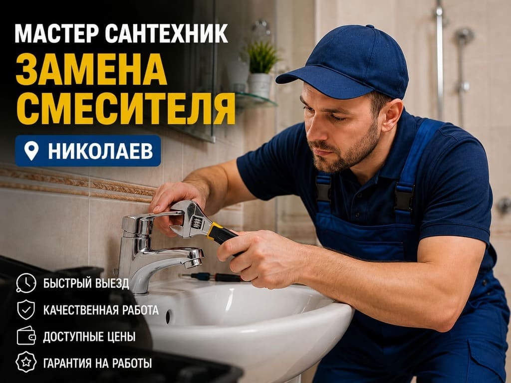 замена смесителя Николаев