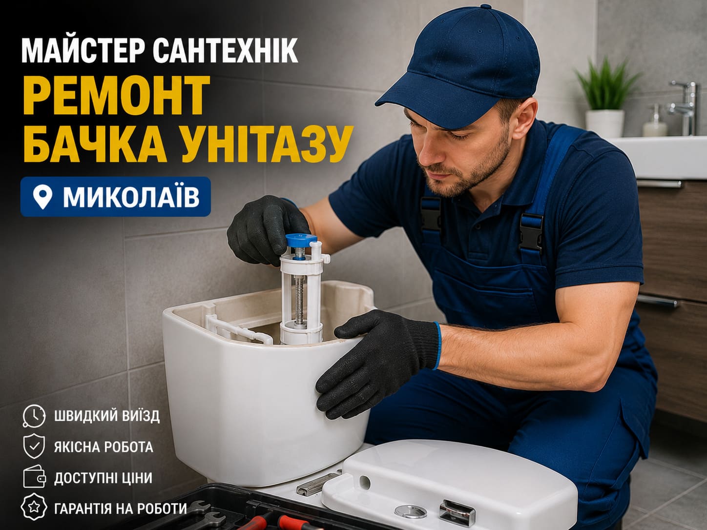 ремонт бачка унітаза миколаїв